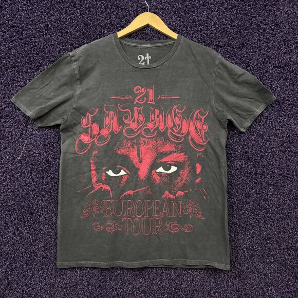 21 Savage American Dream European Tour Oversize Rap T-Shirt M - Picture 1 of 5